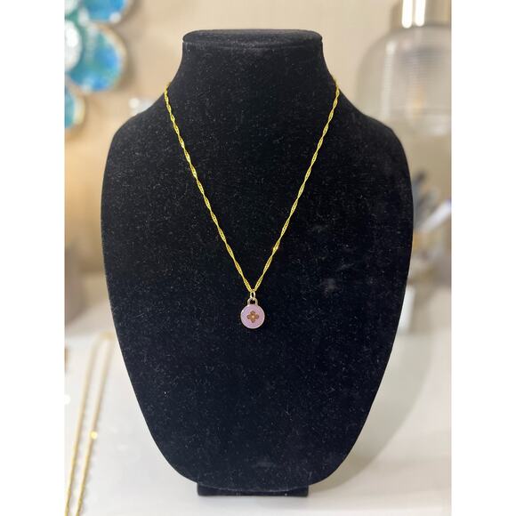 Louis Vuitton Lilac Flower Charm/Zipper Pull on Necklace Chain - Picture 2 of 3